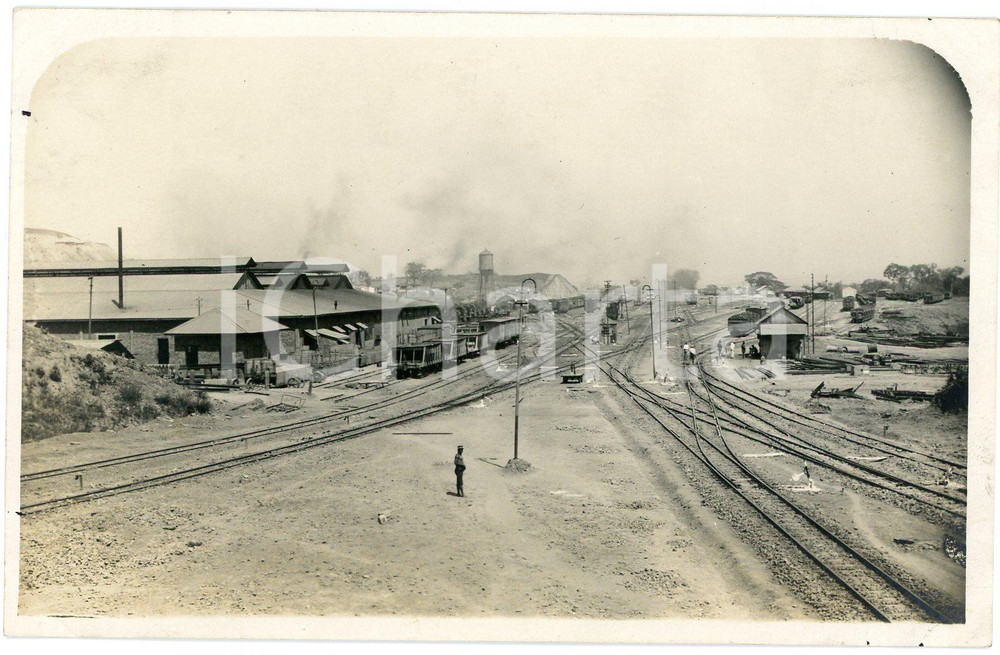 1930 ca CONGO BELGE - Mines du KATANGA - Chemin de fer *Photo L. GABRIEL 342 Fotografia originale d'epoca, con timbro del fotografo al verso.FOTOGRAFO: L&eacute;opold Gabriel - Elisabethville  GOOD/buono  Formato: 14x9 cm originale e autentica 1