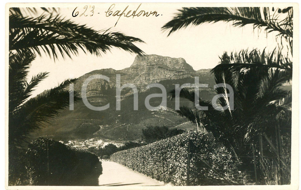 1930 ca CAPE TOWN (SOUTH AFRICA) Panorama ^Photo Léopold GABRIEL 623 Fotografia originale d'epoca, in formato cartolina postale.FOTOGRAFO: L&eacute;opold Gabriel  GOOD/buono  Formato: 14x9 cm originale e autentica 1