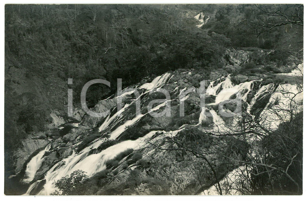 1930 ca CONGO BELGE - KANSENIA - Chutes - Photo L. GABRIEL n° 1 Fotografia originale d'epoca, in formato cartolina postale.FOTOGRAFO: L&eacute;opold Gabriel - Panda - Katanga  GOOD/buono  Formato: 14x9 cm originale e autentica 1