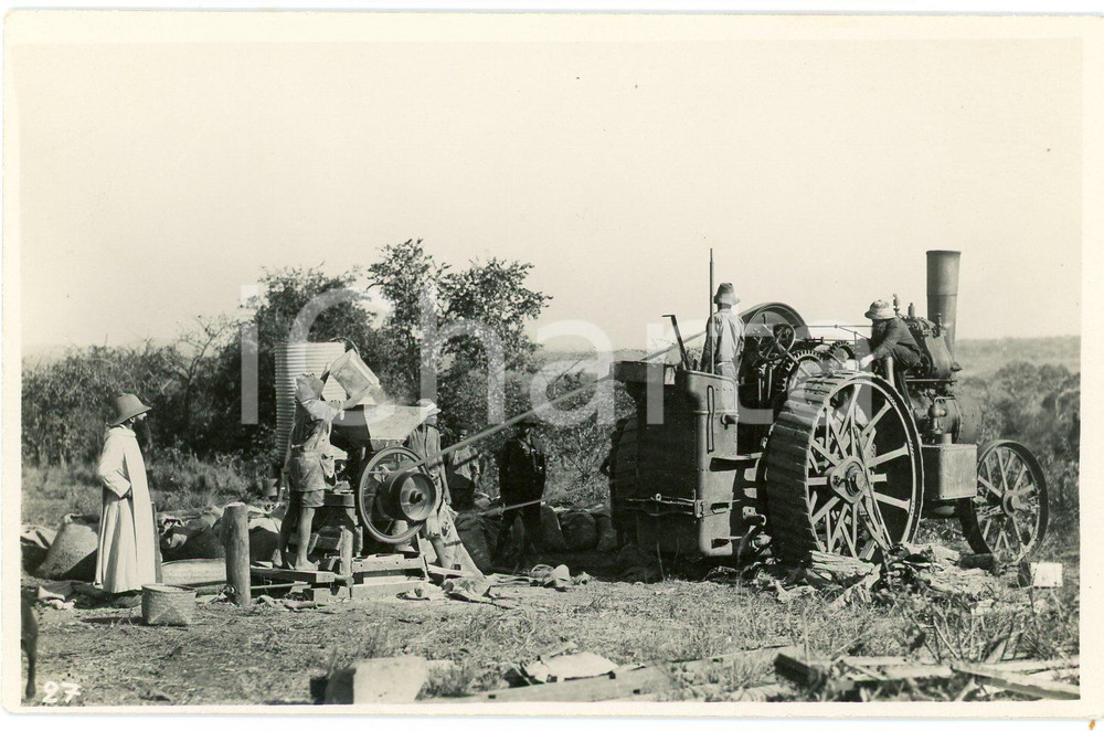 1930 ca CONGO BELGE - Machines agricoles - Photo L. GABRIEL 27 Fotografia originale d'epoca.FOTOGRAFO: L&eacute;opold Gabriel   GOOD/buono  Formato: 14x9 cm originale e autentica 1