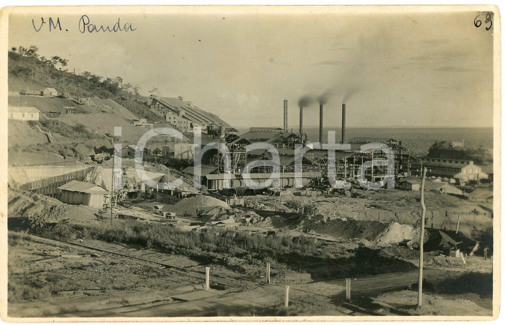 1930 ca CONGO KATANGA - PANDA Usines Union Minière *Photo L. GABRIEL 63 Fotografia originale d'epoca, in formato cartolina postale.FOTOGRAFO: L&eacute;opold Gabriel - Panda - Katanga  GOOD/buono  Formato: 14x9 cm originale e autentica 1