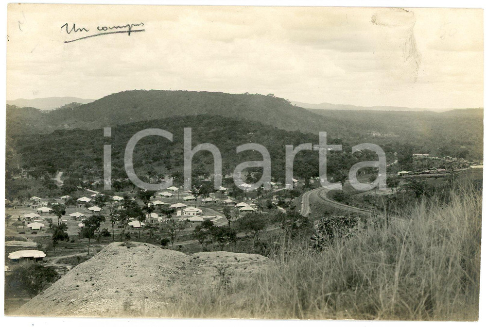 1930 ca CONGO BELGE - Mines de PANDA - Vue des camps (3) Photo 14x9 cm Fotografia d'epoca, in formato cartolina postale. GOOD/buono difetti di stampa Formato: 14x9 cm originale e autentica 1