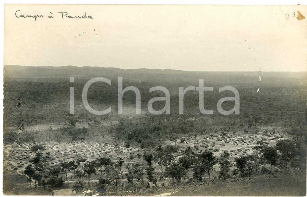 1930 ca CONGO BELGE - Mines de PANDA - Vue des camps (2) Photo 14x9 cm Fotografia d'epoca, in formato cartolina postale. GOOD/buono residui cartacei agli angoli Formato: 14x9 cm originale e autentica 1
