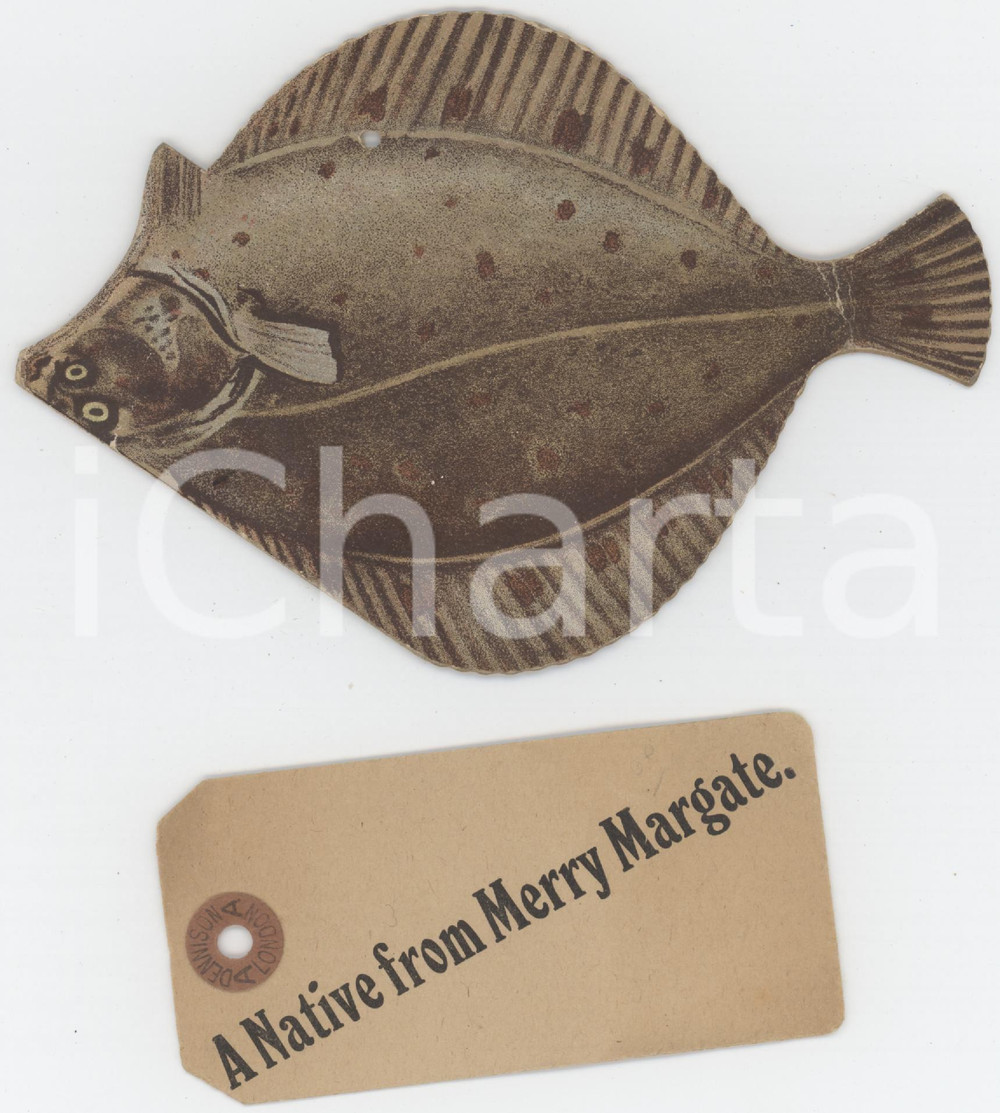 1910 ca BOURNEMOUTH (UK) Greeting card with views - Fish - Merry Margate  Biglietto originale d'epoca, con vedute a organino all'interno e cartoncino. GOOD/buono  Formato: 10x14 cm originale e autentica 1