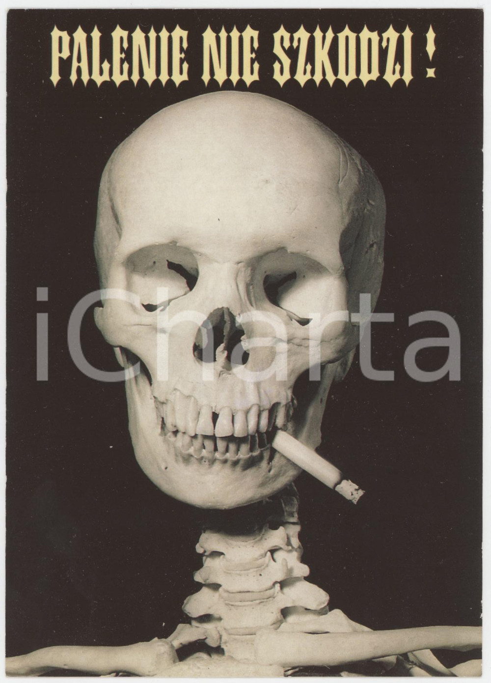 1990 PALENIE NIE SZKODZI cartolina postale satirica  Cartolina postale d'epoca, non viaggiata GOOD/buono  Formato: FG originale e autentica 1