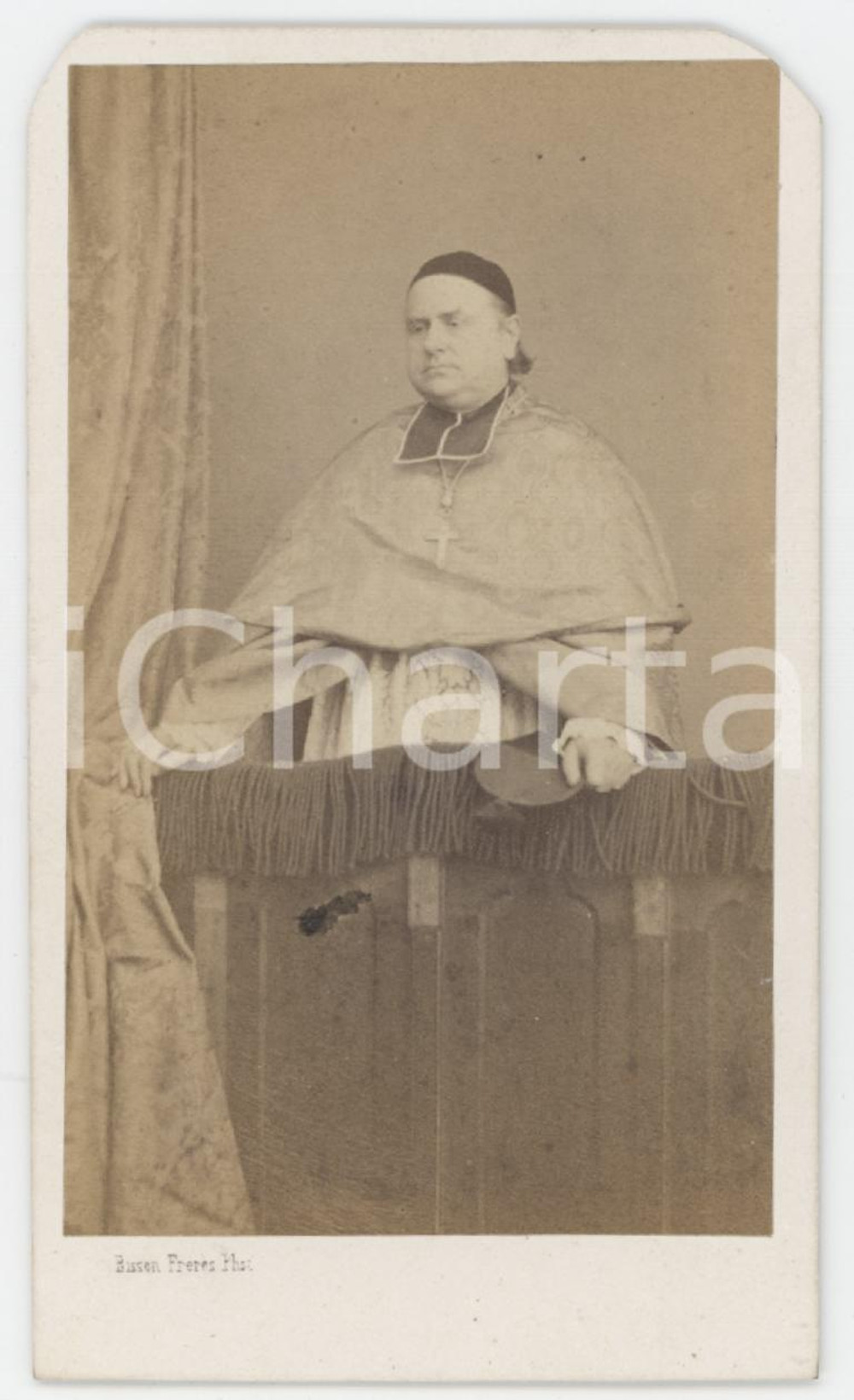 1865 ca Monseigneur Louis-Édouard PIE évêque Poitiers *Photo BISSON Frères CDV Fotografia originale d'epoca, stampata all'albumina e montata su cartoncino morbido.FOTOGRAFO: Bisson Fr&egrave;res - 8, rue Garanci&egrave;re, Paris GOOD/buono margini superiori smussati per l'inserimento in un album Formato: 6x10 cm originale e autentica 1