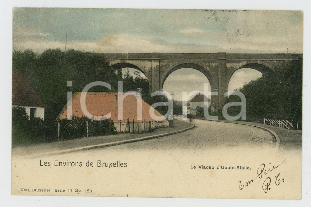 1898 ENVIRONS DE BRUXELLES Viaduc d'Uccle-Stalle - Carte postale FP VG  Cartolina postale d'epoca, viaggiata. FAIR/discreto Lievi smussature agli angoli Formato: FP originale e autentica 1