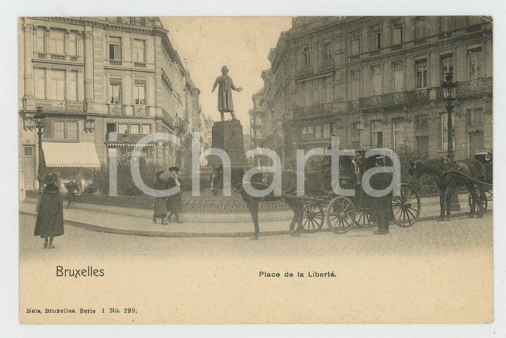 1900 ca BRUXELLES Place de la Liberté - Carte postale FP NV  Cartolina postale d'epoca, non viaggiata. FAIR/discreto Lievi smussature agli angoli Formato: FP originale e autentica 1