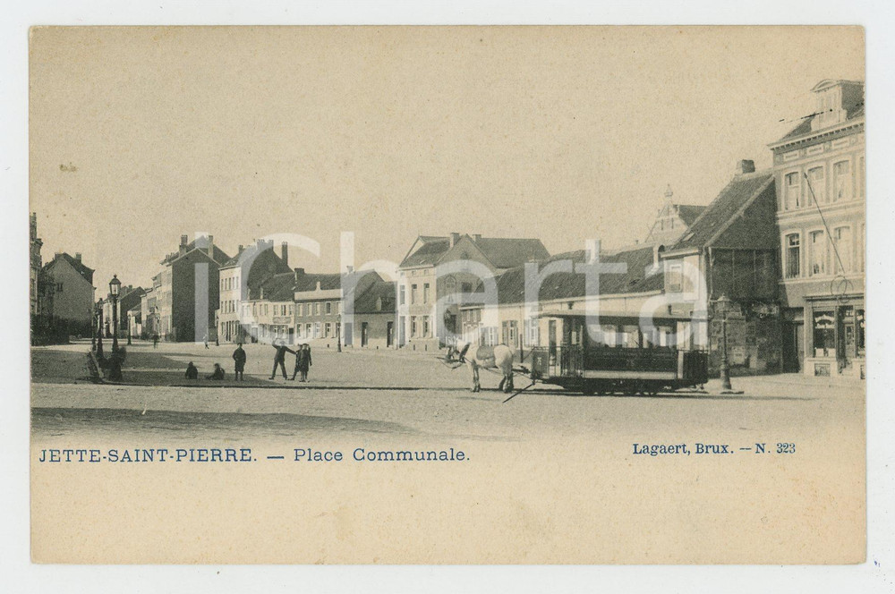1900 ca JETTE-SAINT-PIERRE Place Communale - Carte postale FP NV  Cartolina postale d'epoca, non viaggiata. FAIR/discreto Lievi smussature agli angoli Formato: FP originale e autentica 1