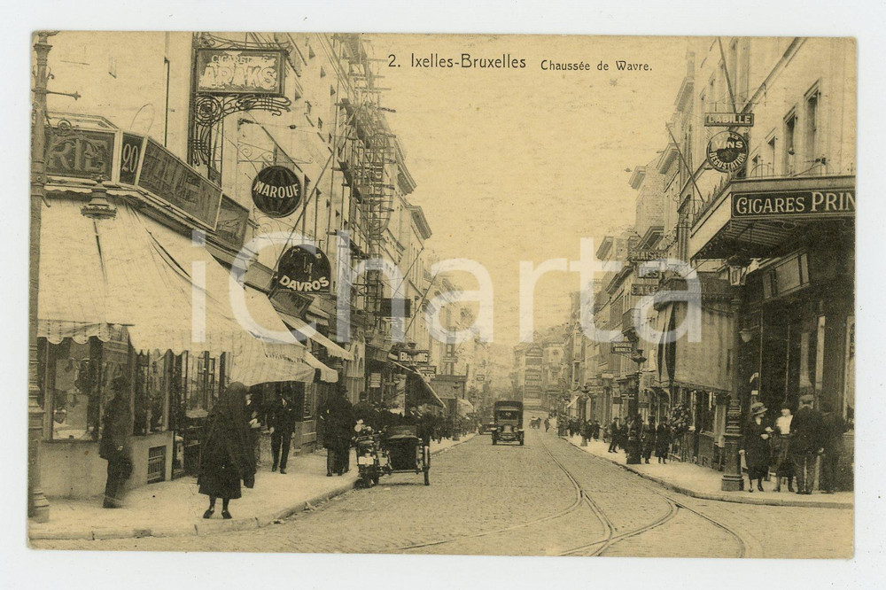 1922 IXELLES - BRUXELLES Chaussée de Wavre - Carte postale FP NV  Cartolina postale d'epoca, non viaggiata. FAIR/discreto Lievi smussature agli angoli Formato: FP originale e autentica 1