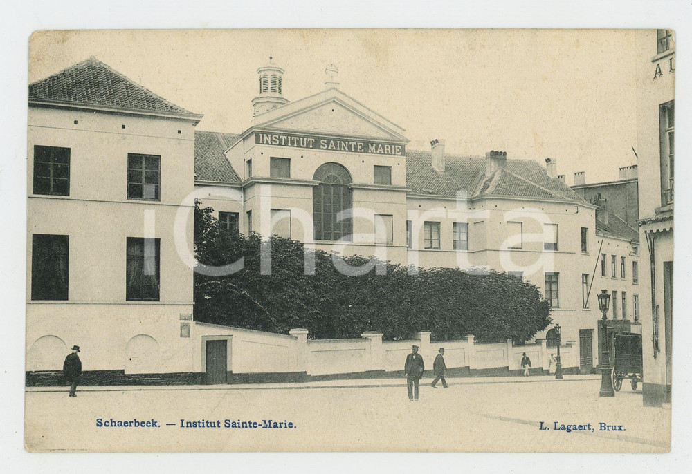 1907 BRUXELLES - SCHAERBEEK Institut Sainte-Marie - Carte postale FP VG  Cartolina postale d'epoca, viaggiata. FAIR/discreto Lievi smussature agli angoli Formato: FP originale e autentica 1
