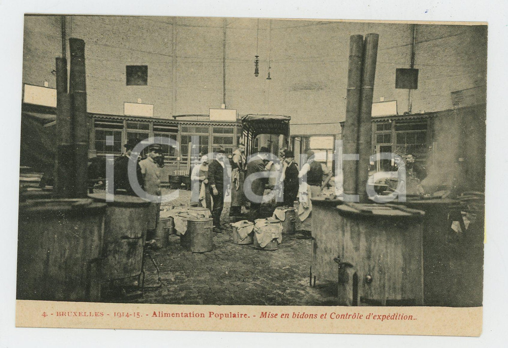 1914-15 BRUXELLES Alimentation populaire - Controle d'expédition - Carte postale  Cartolina d'epoca, non viaggiata.CONDIZIONI: FAIRFORMATO: FP    originale e autentica 1
