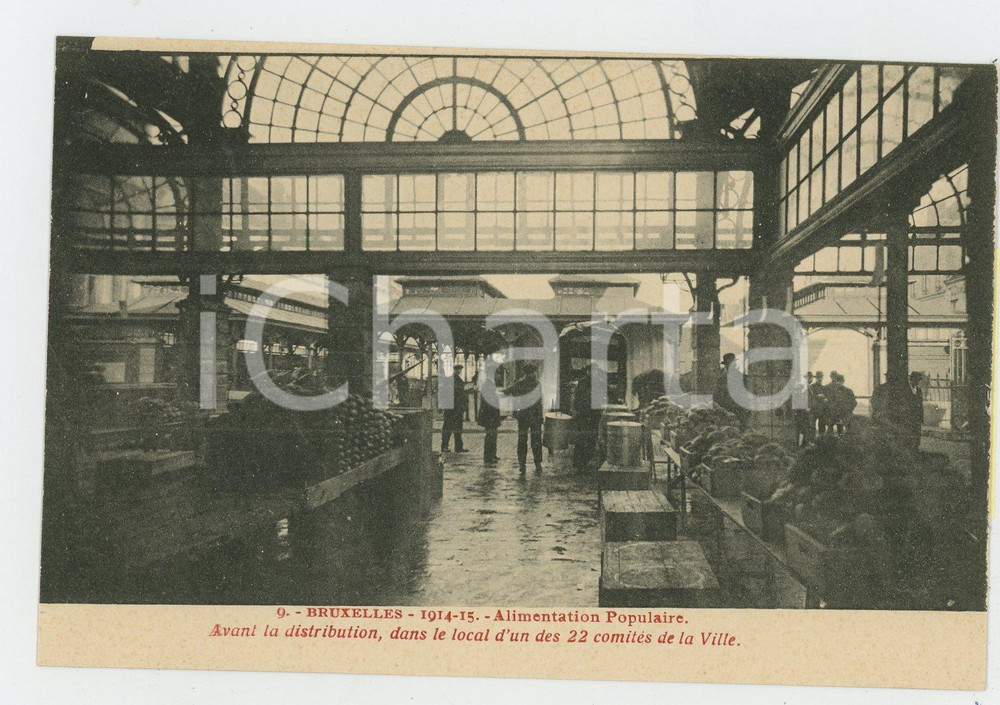 1914-15 BRUXELLES Alimentation populaire - Avant la distribution - Carte postale  Cartolina d'epoca, non viaggiata.CONDIZIONI: FAIRFORMATO: FP    originale e autentica 1