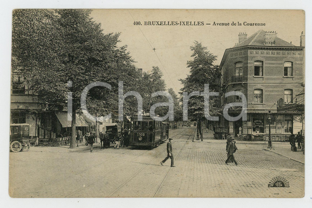 1900 ca BRUXELLES - IXELLES Avenue de la Couronne - Carte postale FP NV  Cartolina postale d'epoca, non viaggiata. FAIR/discreto Lievi smussature agli angoli Formato: FP originale e autentica 1