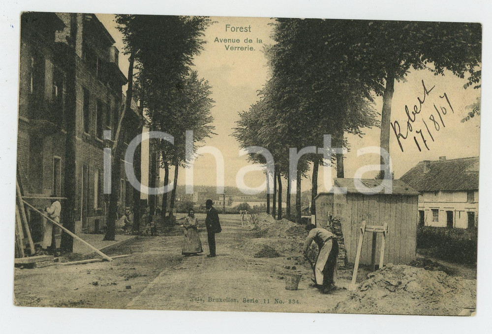 19007 FOREST - BELGIQUE Avenue de la Verrerie - Carte postale FP VG  Cartolina d'epoca, viaggiata.CONDIZIONI: FAIRFORMATO: FP    originale e autentica 1
