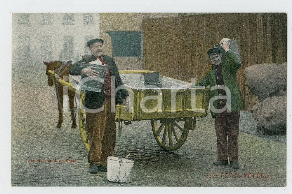 1910 ca BELGIQUE - Petits métiers - Marchands de sable - Carte postale CPA  Cartolina postale d'epoca, non viaggiata.CONDIZIONI: GFORMATO: FP    originale e autentica 1