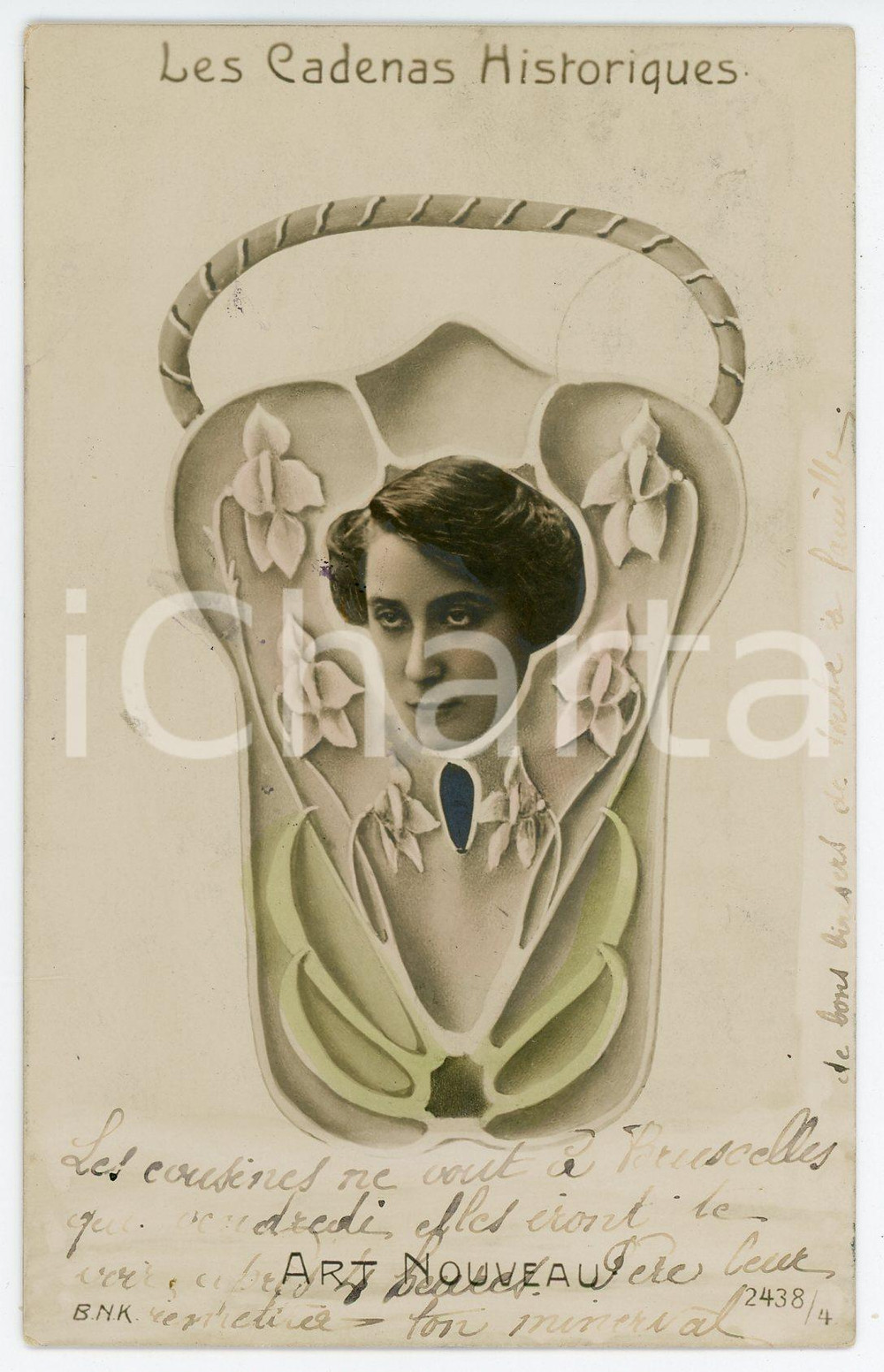 1904 FRANCE Les Cadenas Historiques - Art Nouveau - Carte postale 2438/4  Cartolina postale d'epoca, viaggiata. GOOD/buono  Formato: 9x14 cm originale e autentica 1
