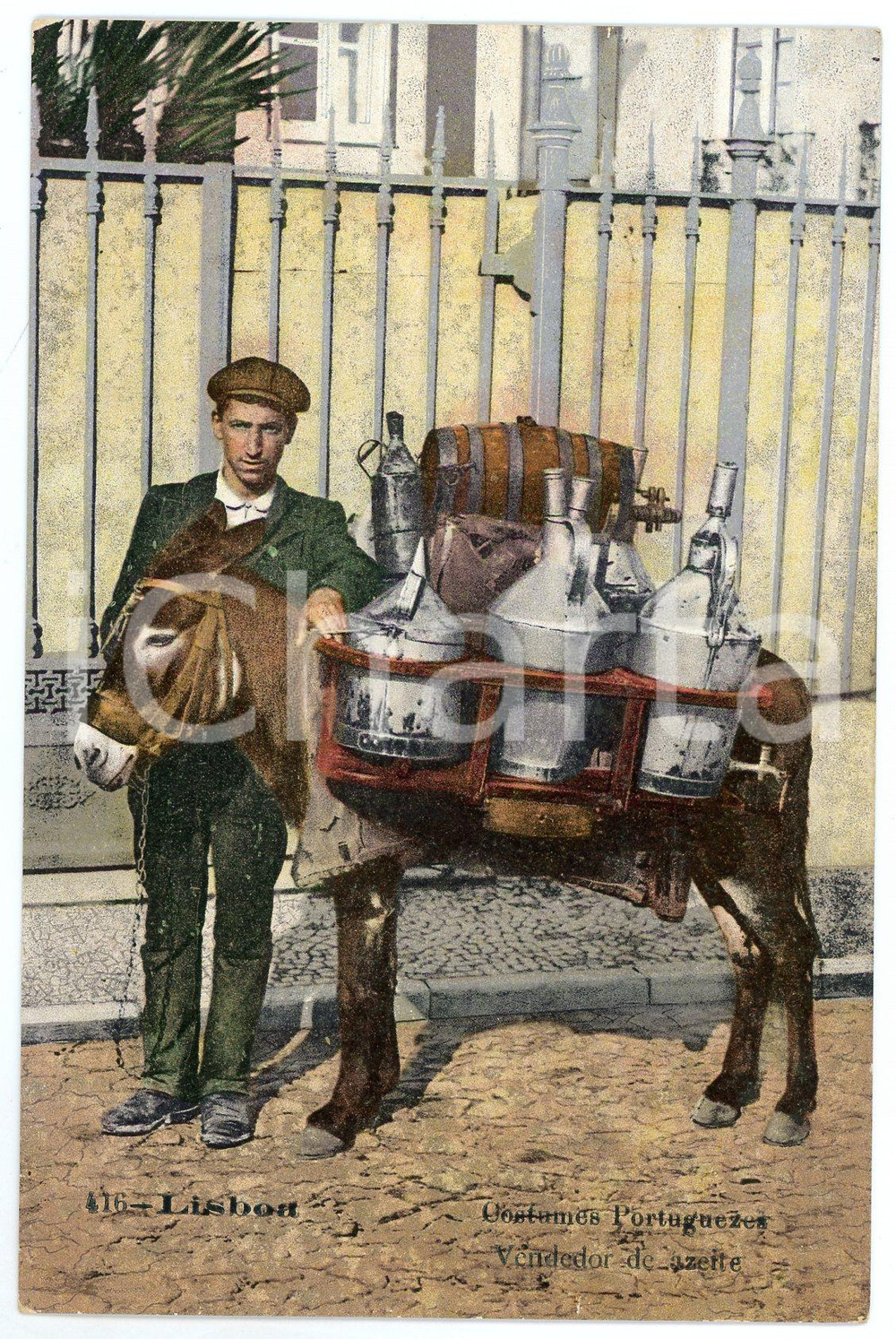 1910 ca LISBOA Vendedor de azeite - Costumes Portuguezes - Bilhete postal FP NV  Cartolina postale d'epoca, non viaggiata.CONDIZIONI: FAIRFORMATO: FP    originale e autentica 1