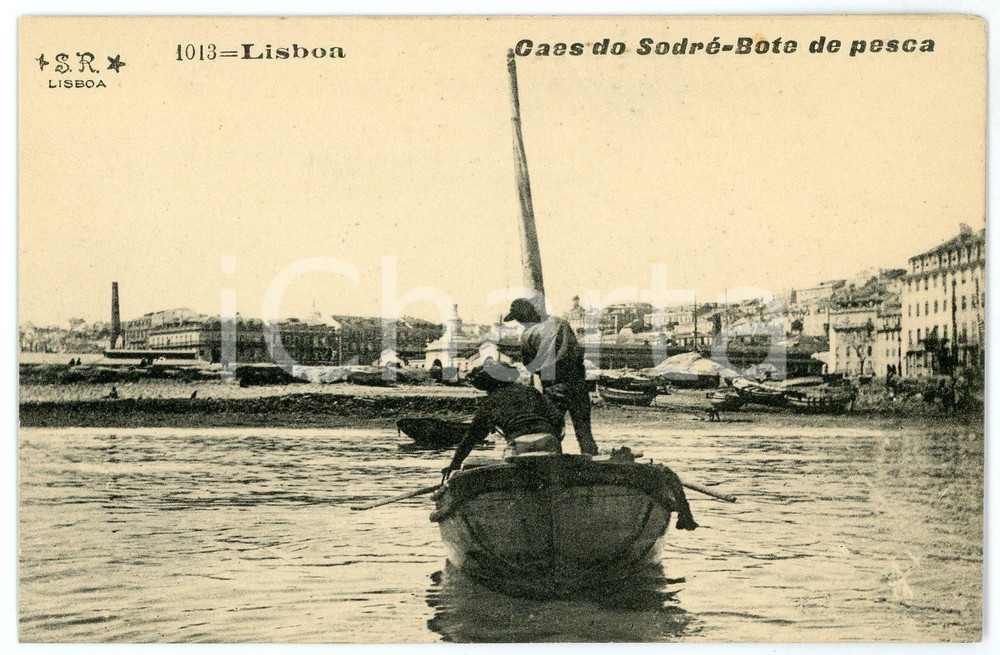 1910 ca LISBOA (PORTUGAL) Cais do Sodré - Bote de pesca - Bilhete postal FP NV  Cartolina postale d'epoca, non viaggiata.CONDIZIONI: FAIR FORMATO: FP    originale e autentica 1