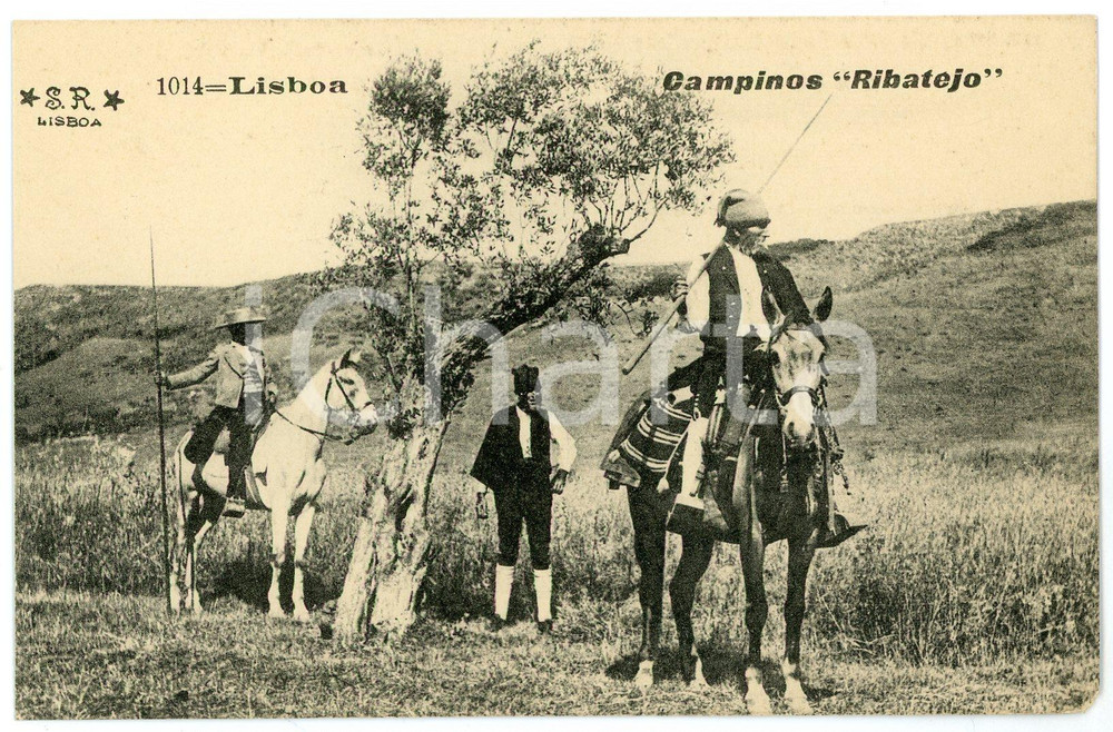 1910 ca LISBOA (PORTUGAL) Campinos Ribatejo - Bilhete postal FP NV  Cartolina postale d'epoca, non viaggiata.CONDIZIONI: FAIR (lieve mancanza al margine inferiore destro)FORMATO: FP     originale e autentica 1