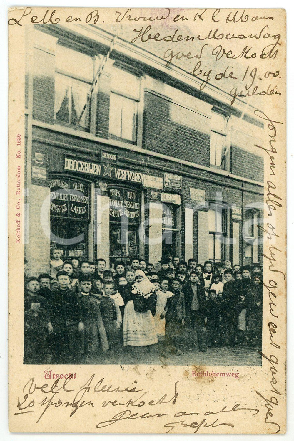 1901 UTRECHT - NETHERLANDS Bethlemweg - Drogerijen Verfwaren - Postcard FP VG  Cartolina d'epoca, viaggiata. FAIR/discreto Lievi smussature agli angoli Formato: FP originale e autentica 1