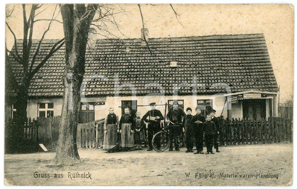 1910 ca RUTHNICK W. Fullgraf Materialwaren Handlung - Postcard FP NV  Cartolina postale d'epoca, non viaggiata. FAIR/discreto Lievi smussature agli angoli Formato: FP originale e autentica 1