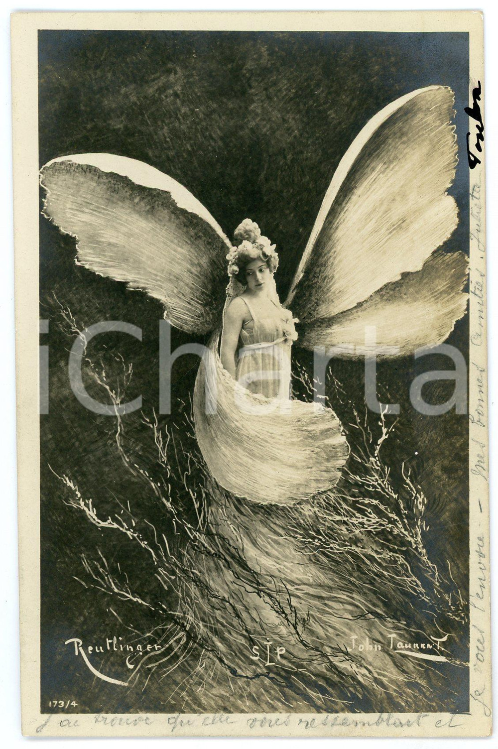 1903 FAIRY TALE Art by John LAURENT Fairy in the woods - Illustrated Postcard FP  Cartolina postale d'epoca, viaggiata.CONDIZIONI: FAIRFORMATO: FP    originale e autentica 1