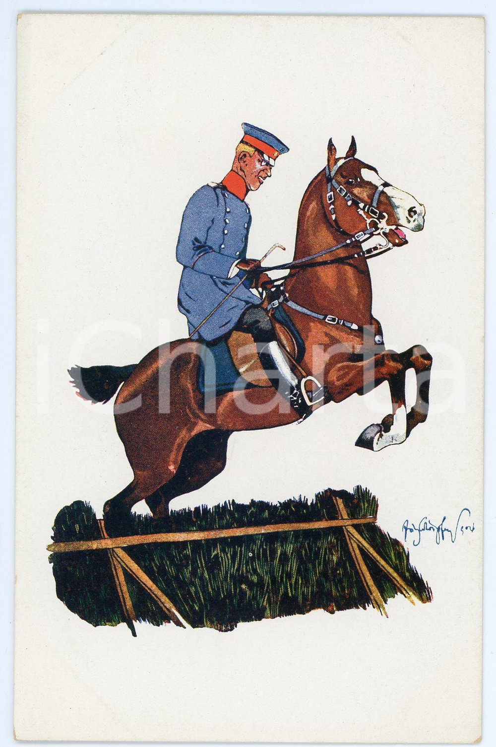 1904 Artist Fritz SCHÖNPFLUG - Austro-Hungarian Army - Cavalry officer (1)  Cartolina postale d'epoca, non viaggiata.CONDIZIONI: GFORMATO: FP    originale e autentica 1