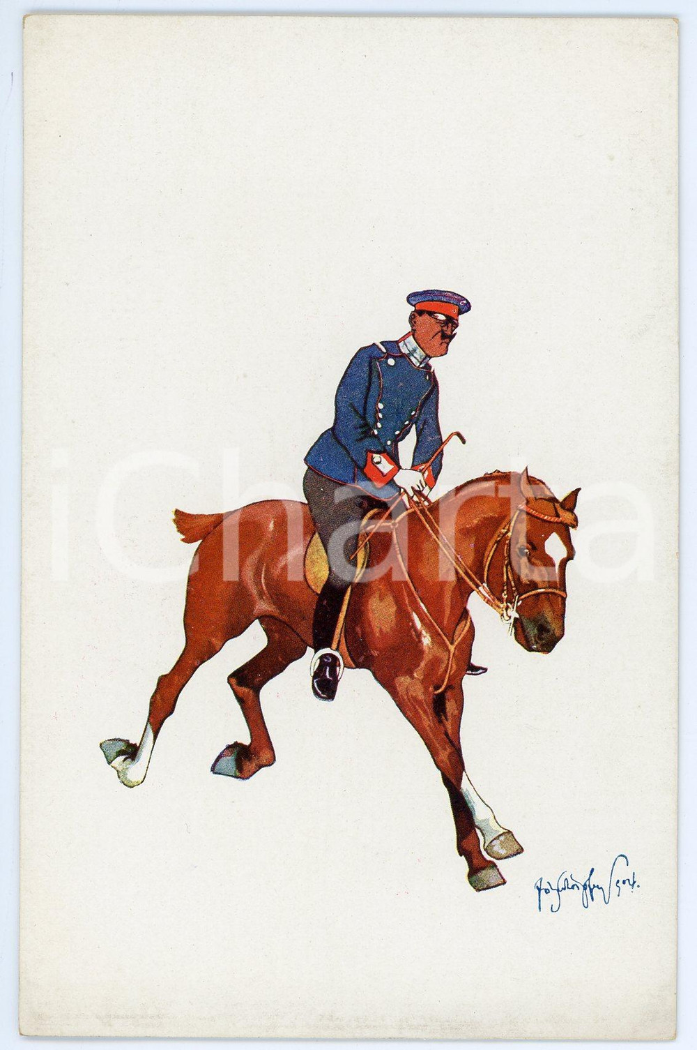 1904 Artist Fritz SCHÖNPFLUG - Austro-Hungarian Army - Cavalry officer (6)  Cartolina postale d'epoca, non viaggiata.CONDIZIONI: GFORMATO: FP    originale e autentica 1