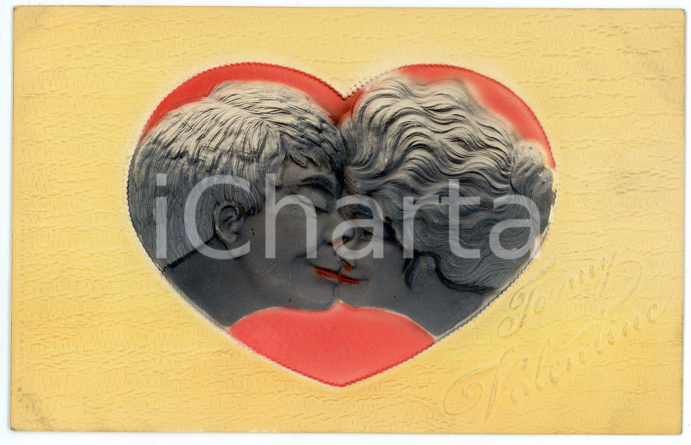 1920 ca LOVERS To my Valentine - Embossed ILLUSTRATED Postcard FP NV  Cartolina postale d'epoca, non viaggiata.CONDIZIONI: FAIRFORMATO: FP    originale e autentica 1