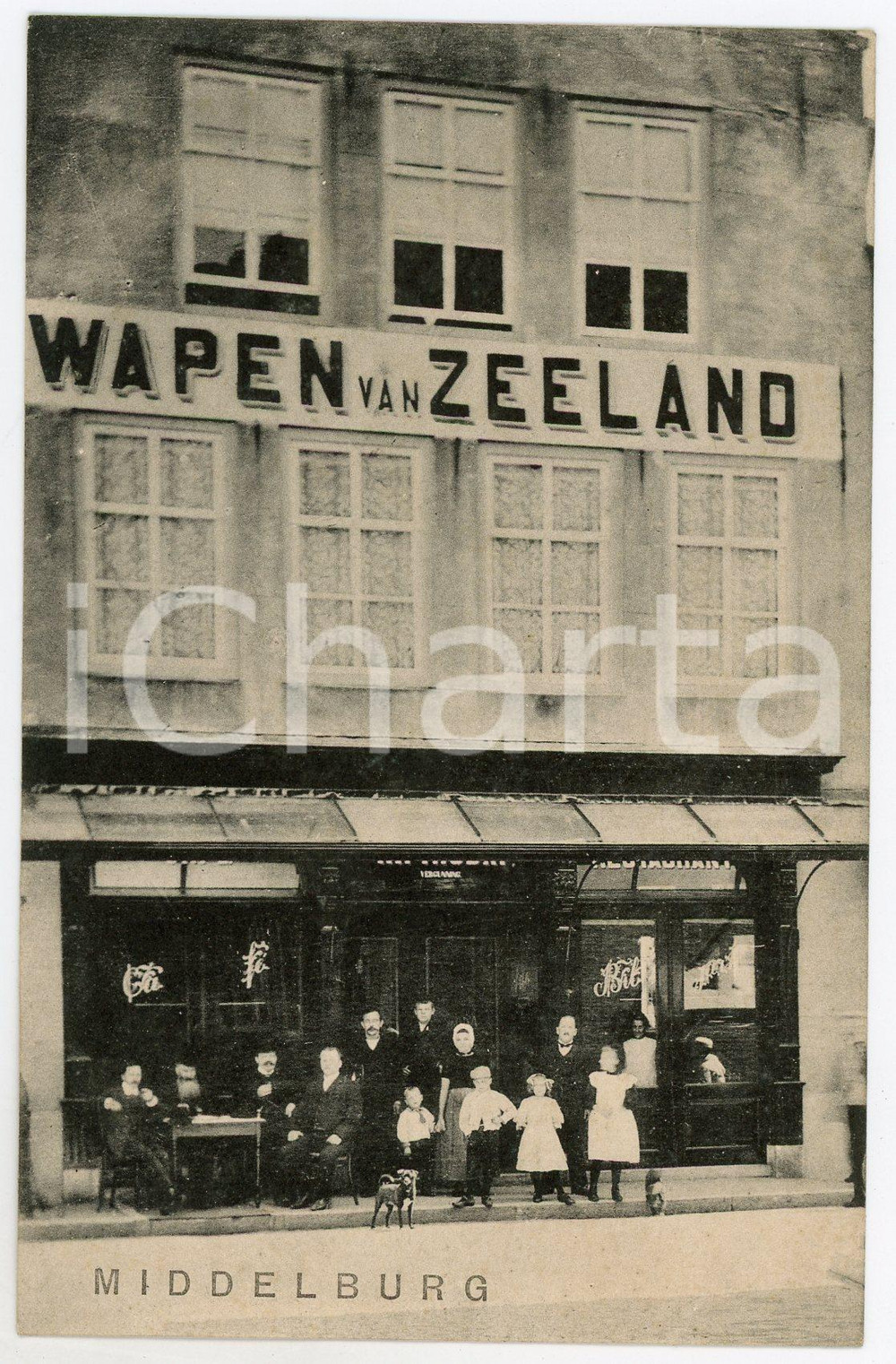 1910 ca MIDDELBURG (NEDERLAND) Wapen Van Zeeland - Postcard FP NV  Cartolina postale d'epoca, non viaggiata. VERY POOR/gravemente danneggiato carta lenta, parziale distacco degli strati della carta Formato: FP originale e autentica 1