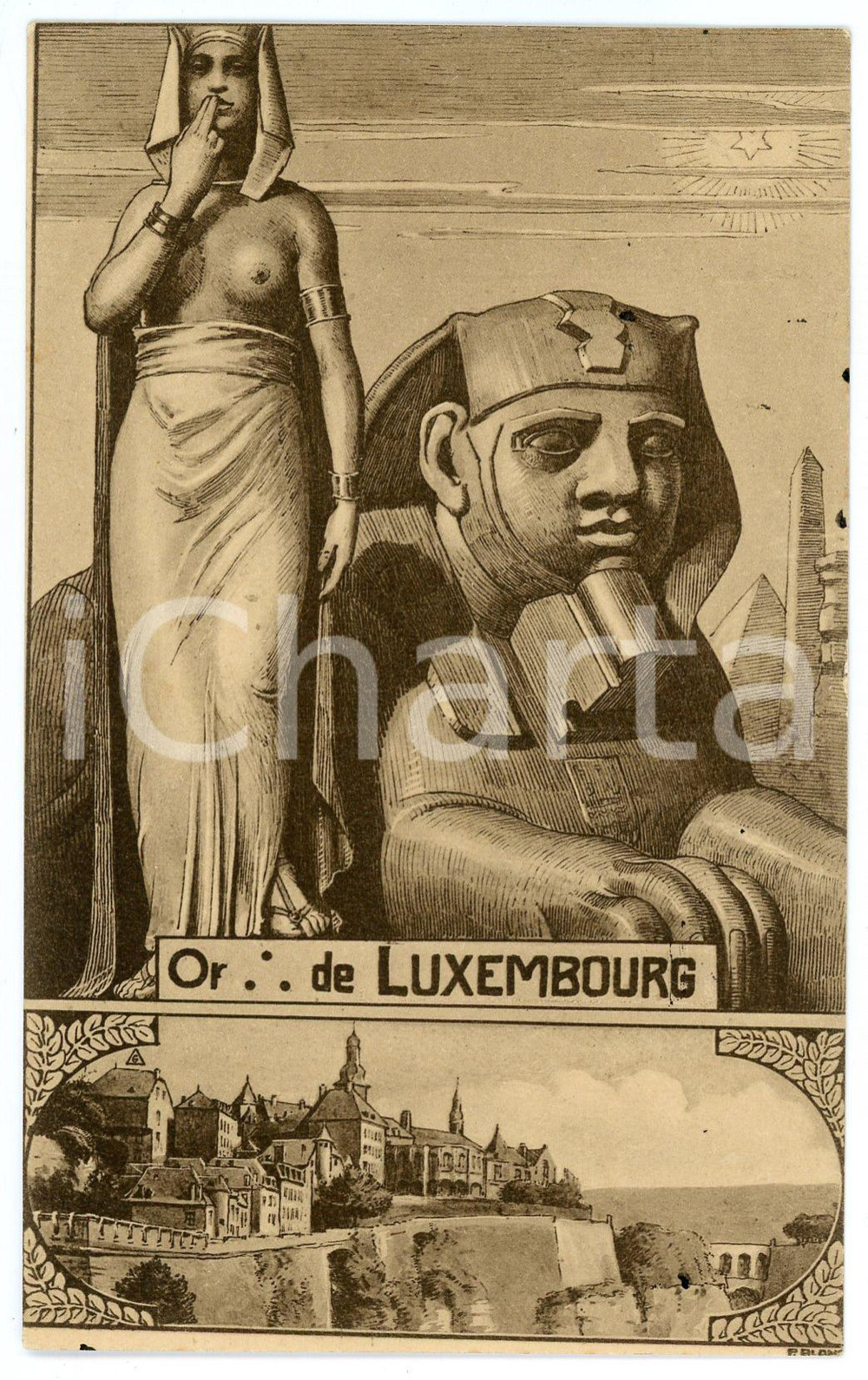 1912 LUXEMBOURG - Franc-Maçonnerie - RARE old postcard  Cartolina postale d'epoca, viaggiata.CONDIZIONI: GFORMATO: FP    originale e autentica 1
