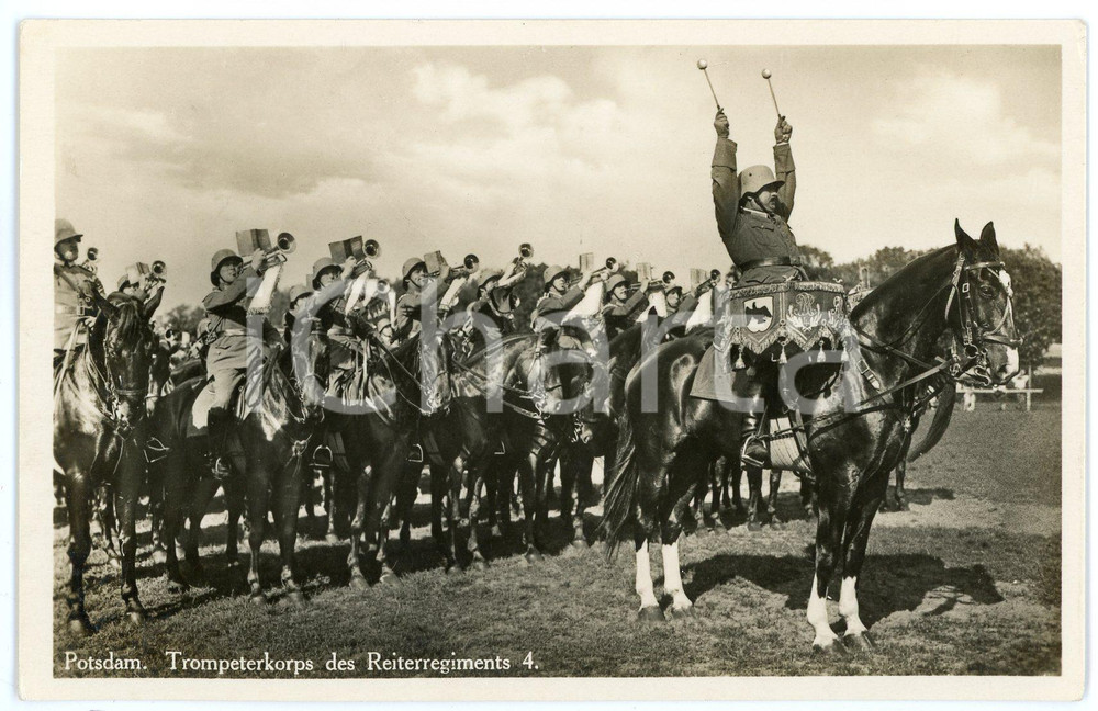 1930 ca GERMANY POSTDAM Trompeterkorps des Reiterregimentes *Postcard 4  Cartolina postale d'epoca, non viaggiata. GOOD/buono  Formato: 14x9 cm originale e autentica 1