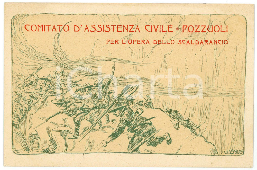 1915 ca POZZUOLI Artista Vincenzo LABELLA Comitato opera SCALDARANCIO Cartolina Cartolina postale, non viaggiata.CONDIZIONI: FAIRFORMATO: FP    originale e autentica 1