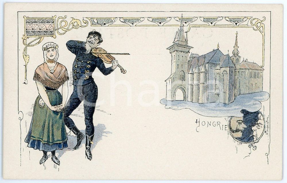 1900 ca PAYS DU MONDE - COUTUMES - HONGRIE - Carte postale ill. P. TEMPESTINI  Cartolina postale d'epoca, non viaggiata.CONDIZIONI: F (piccola piegatura angolare)FORMATO: FP    originale e autentica 1