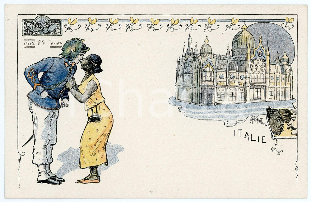 1900 ca PAYS DU MONDE - COUTUMES - ITALIE - Carte postale ill. P. TEMPESTINI  Cartolina postale d'epoca, non viaggiata.CONDIZIONI: GFORMATO: FP    originale e autentica 1