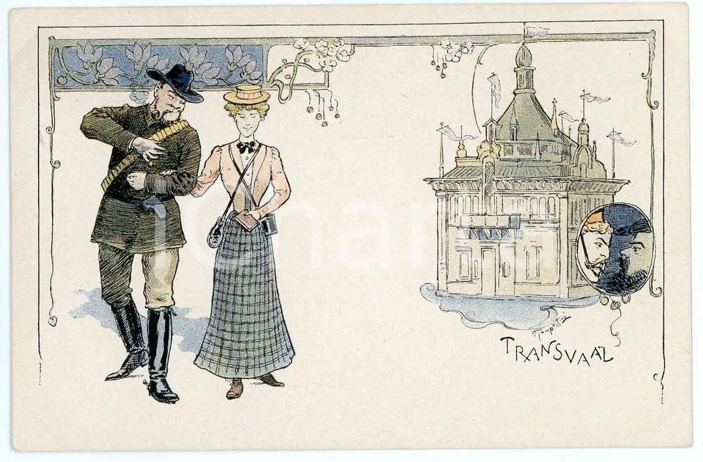 1900 ca PAYS DU MONDE - COUTUMES - TRANSVAAL - Carte postale ill. P. TEMPESTINI  Cartolina postale d'epoca, non viaggiata.CONDIZIONI: GFORMATO: FP    originale e autentica 1