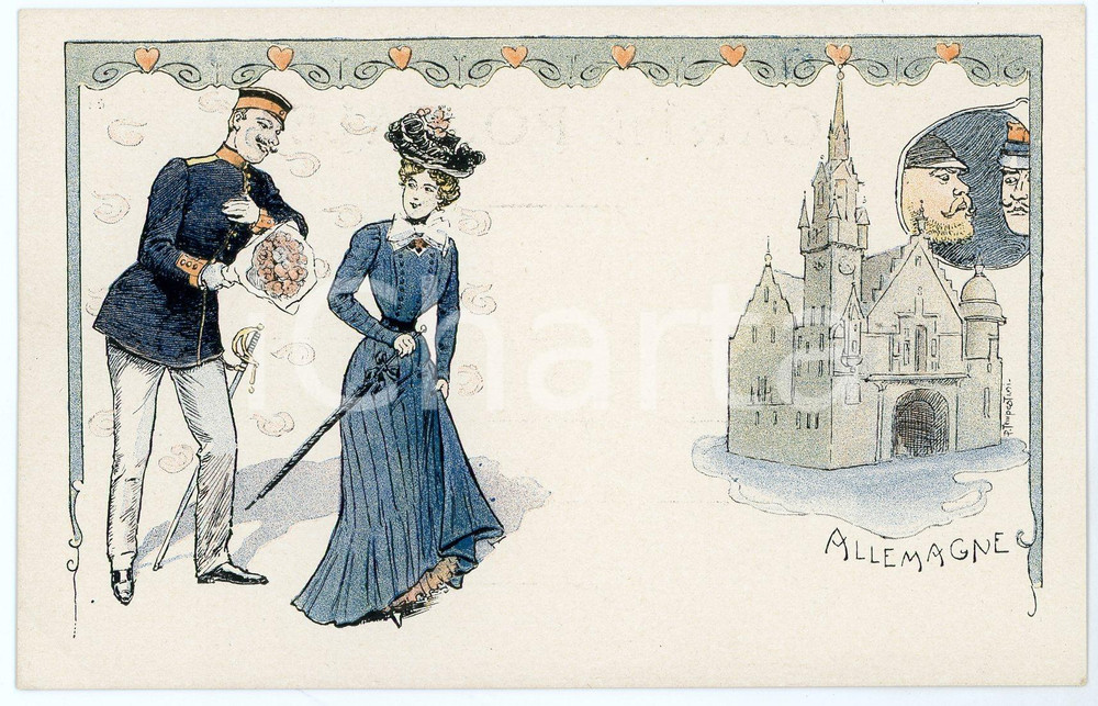 1900 ca PAYS DU MONDE - COUTUMES - ALLEMAGNE - Carte postale ill. P. TEMPESTINI  Cartolina postale d'epoca, non viaggiata.CONDIZIONI: GFORMATO: FP    originale e autentica 1