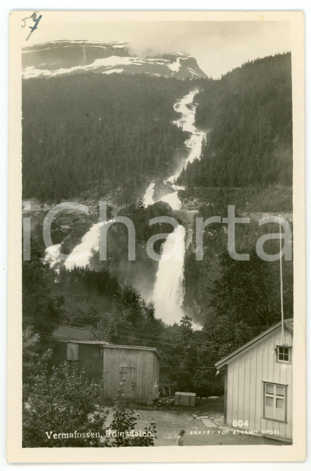 1910 ca RAUMA - NORWAY Vermafossen - More og Romsdal - Postcard FP NV Cartolina postale d'epoca, non viaggiata. GOOD/buono  Formato: FP originale e autentica 1
