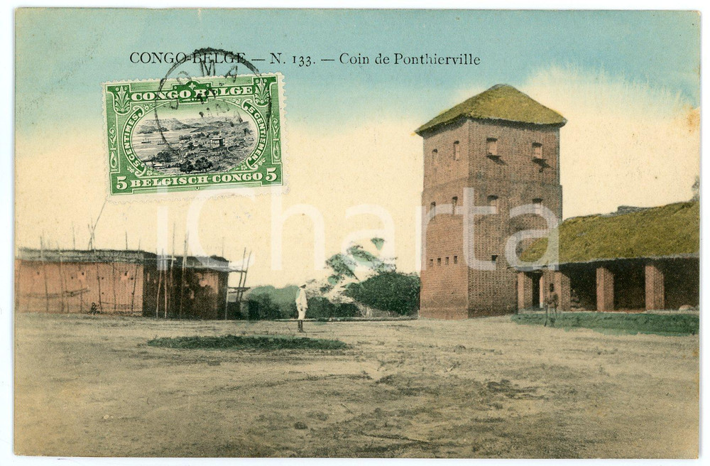 1911 CONGO BELGE Coin de PONTHIERVILLE Carte postale n.133 FP VG  Cartolina postale d'epoca, viaggiata.CONDIZIONI: FAIRFORMATO: FP    originale e autentica 1