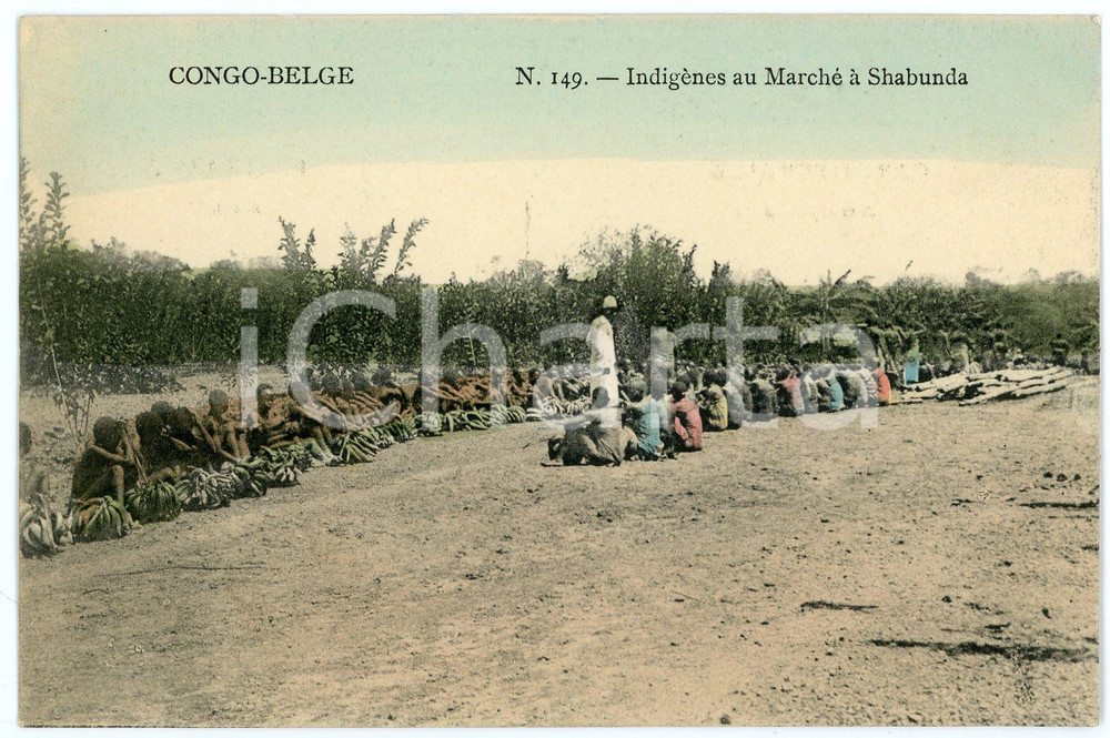 1910 ca CONGO BELGE Indigènes au marché à SHABUNDA Carte postale N.149 FP NV  Cartolina postale d'epoca, non viaggiata.CONDIZIONI: FAIRFORMATO: FP    originale e autentica 1