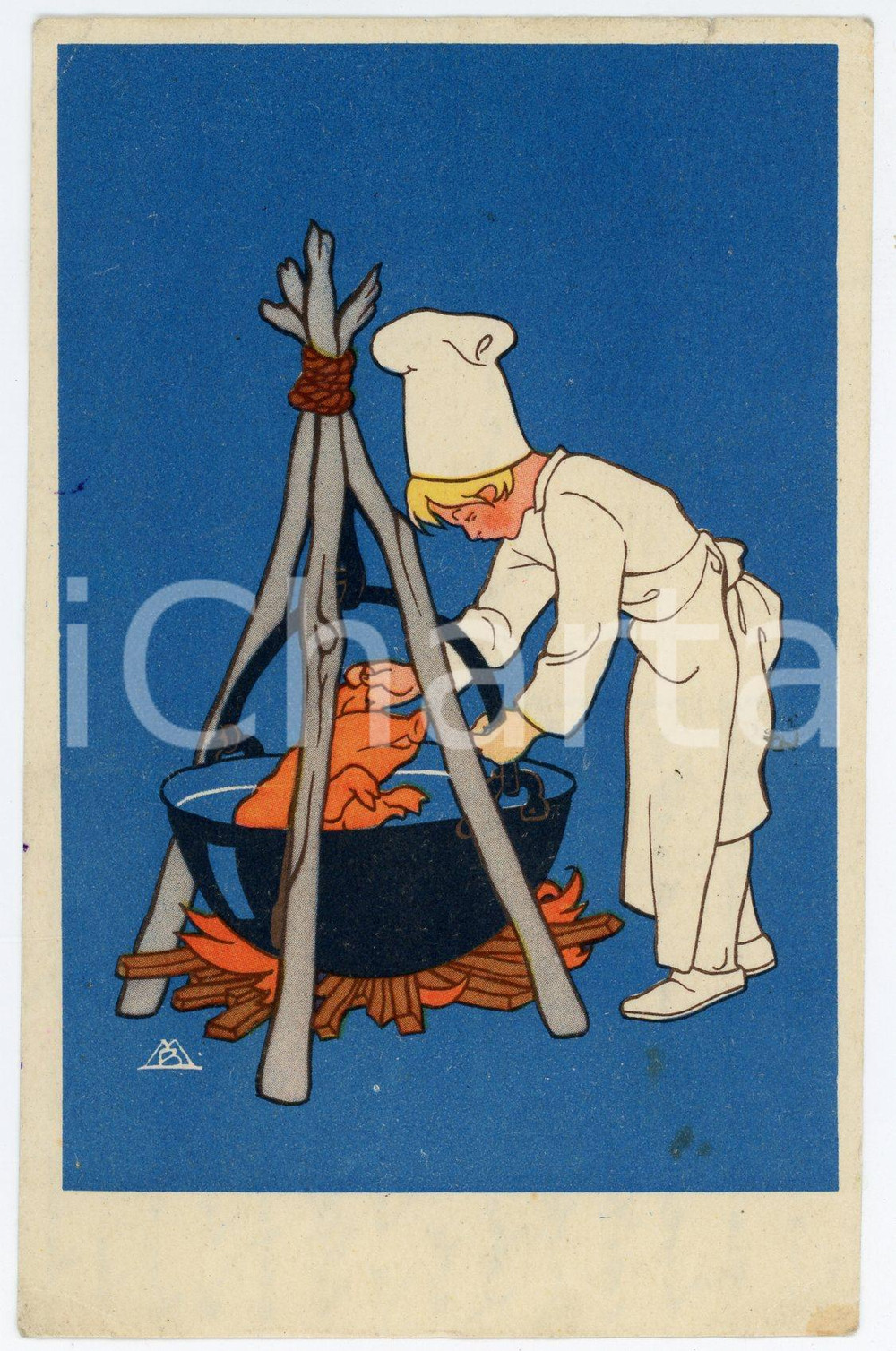 1931 "LA REALTA' ROMANZESCA" - Serie II - "Casa Mamma Domenica" - Cartolina  Cartolina postale d'epoca, viaggiata ma con francobollo asportato.CONDIZIONI: F (piegature angolari)FORMATO: FP    originale e autentica 1