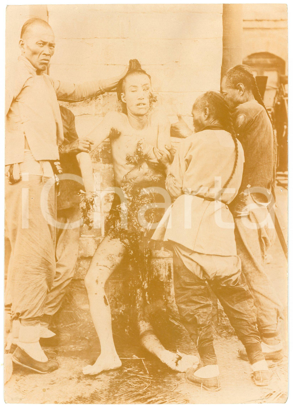 Fotografia d epoca originale 1890 ca CHINA  LINGCHI Torture execution  Tortura dei mille tagli  Foto 13x19 1