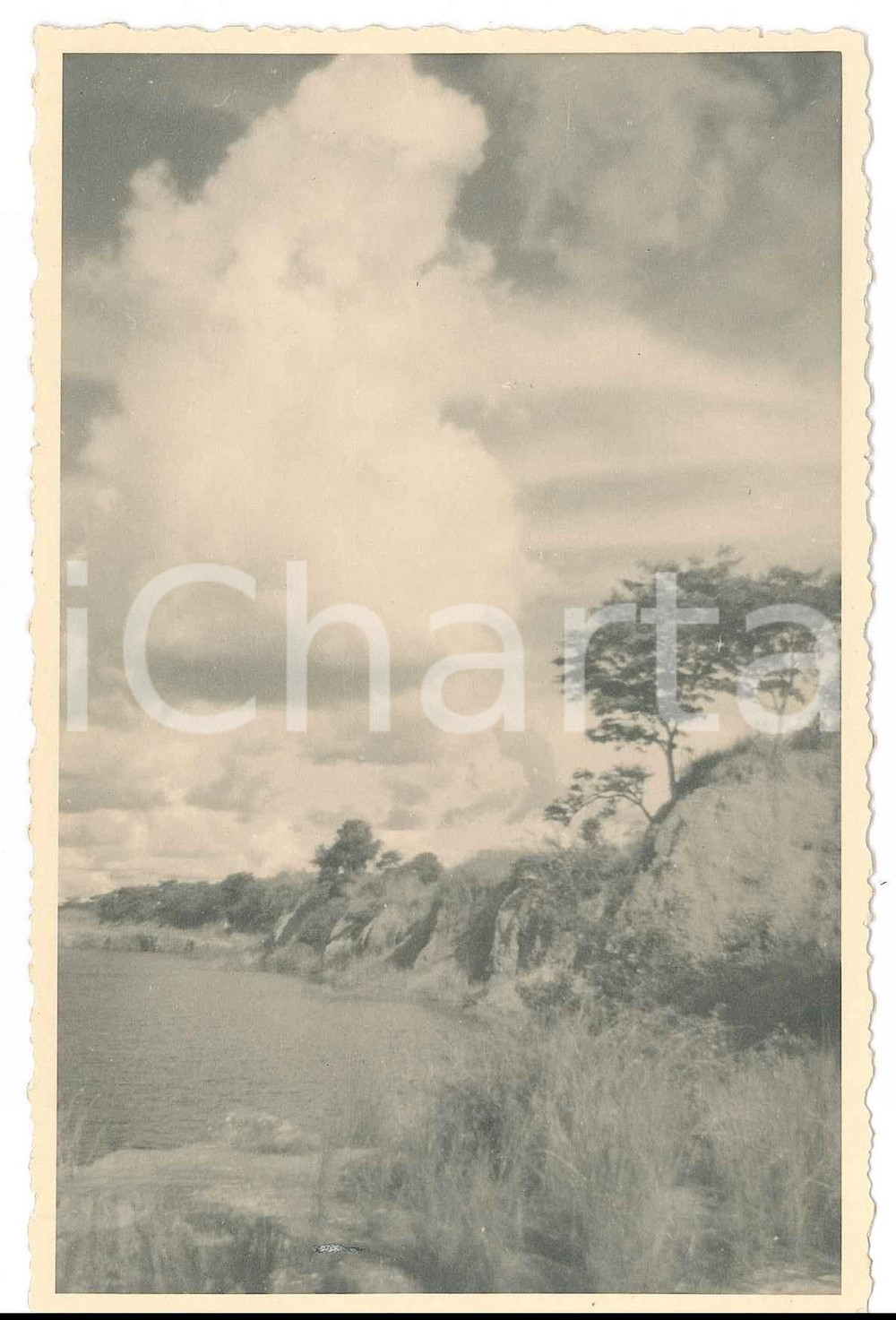 1930 ca C. ZAGOURSKI (?) AFRIQUE - CONGO BELGE Paysage congolaise (11) Postcard  Fotocartolina postale d'epoca, attibuita al fotografo Casimir Zagourski.CONDIZIONI: GOODFORMATO: 9x14 cm    originale e autentica 1