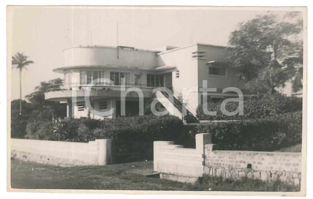 1948 CONGO BELGE - THYSVILLE/ MBANZA-NGUNGU Maison coloniale - Photo 14x9 cm  Fotocartolina postale d'epoca, con messaggio manoscritto al verso.CONDIZIONI: G (minime abrasioni al verso)FORMATO: 14x9 cm    originale e autentica 1