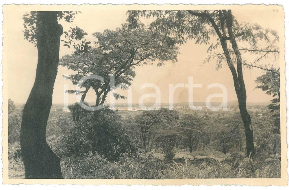 1930 ca C. ZAGOURSKI (?) AFRIQUE - CONGO BELGE - Paysage congolaise (5) Postcard  Fotocartolina postale d'epoca, attibuita al fotografo Casimir Zagourski.CONDIZIONI: FAIR (residui di incollatura al verso)FORMATO: 9x14 cm    originale e autentica 1