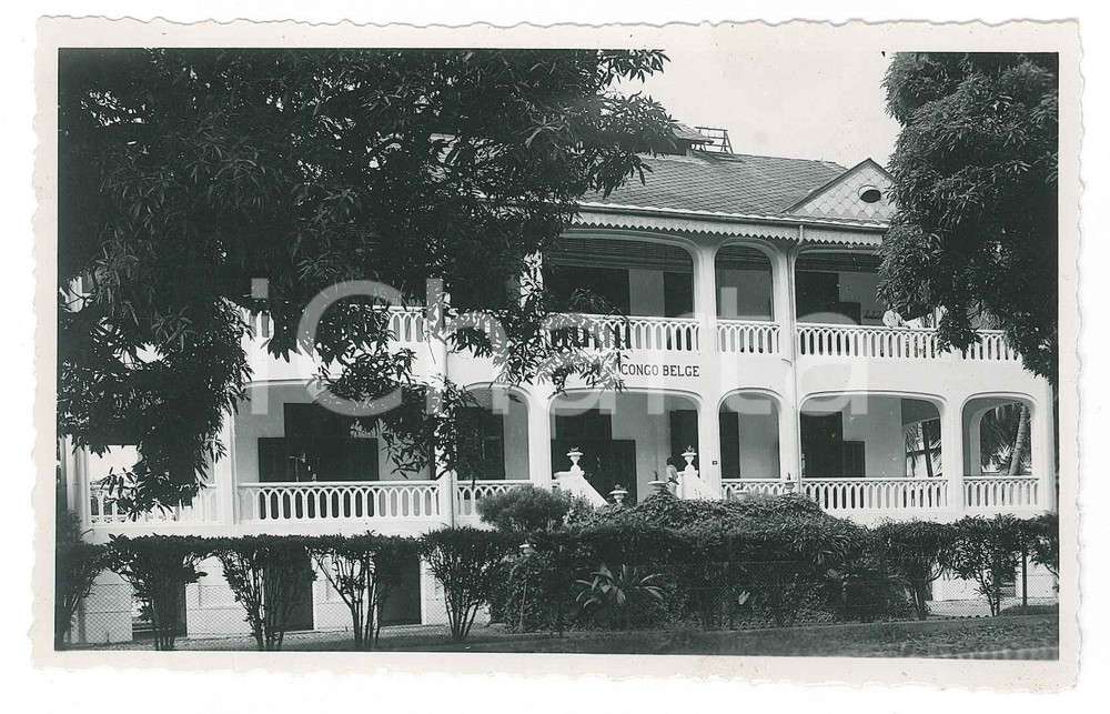 1935 C. ZAGOURSKI (?) CONGO BELGE - LEOPOLDVILLE - Edifice public *Photo 14x9 cm  Fotocartolina postale d'epoca, attibuita al fotografo Casimir Zagourski, non viaggiata.CONDIZIONI: G FORMATO: 14x9 cm    originale e autentica 1