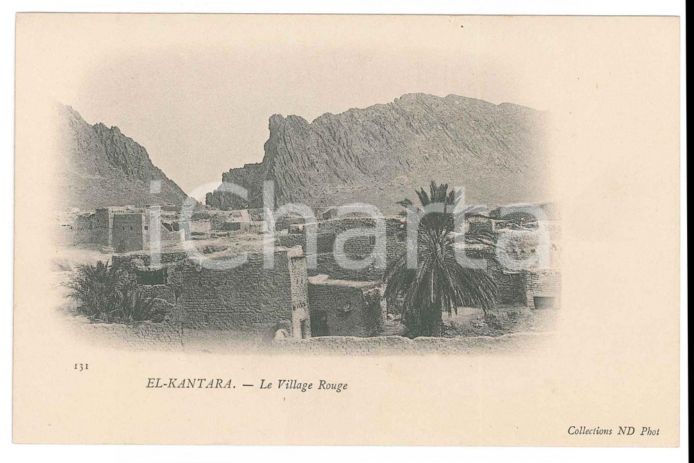 1900 ca EL KANTARA - ALGERIE Le Village Rouge - Carte postale FP NV  Cartolina postale d'epoca, non viaggiata.CONDIZIONI: GOODFORMATO: FP    originale e autentica 1