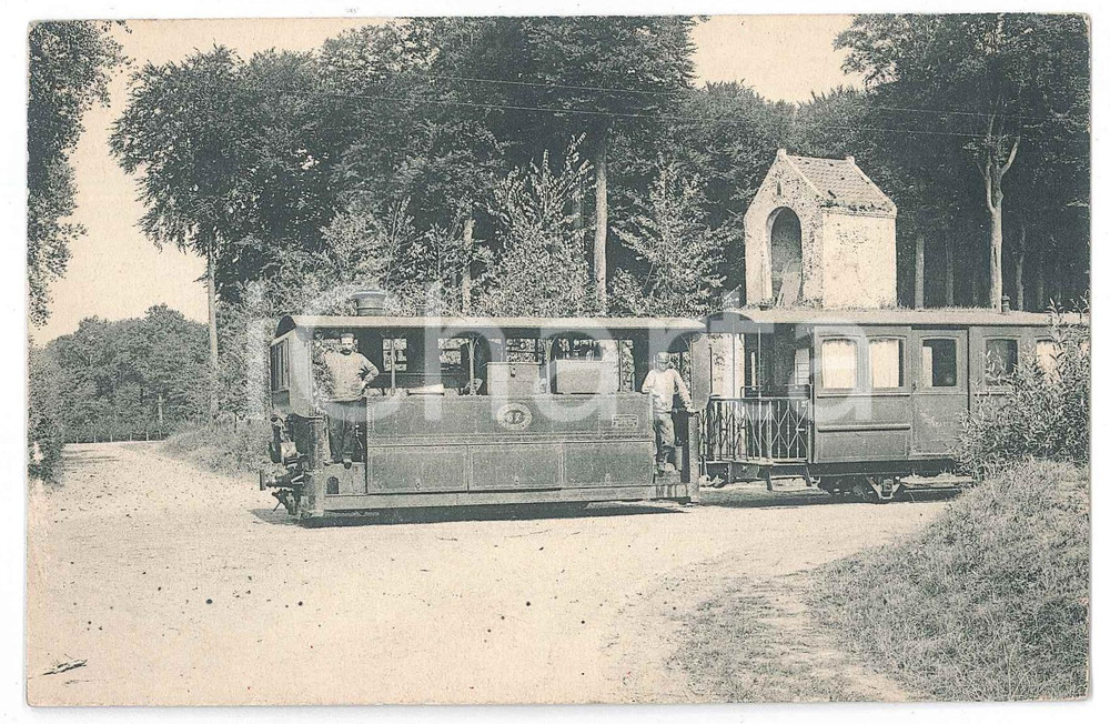 1910 ca BELGIQUE - Ligne COMINES-ARMENTIERES - LE TOUQUET Carte postale RRR Rara cartolina postale d'epoca, relativa alle ferrovie belghe, che mostra il "point fronti&egrave;re Le Touquet", animata.Non viaggiata. GOOD/buono  Formato: 14x9 cm originale e autentica 1