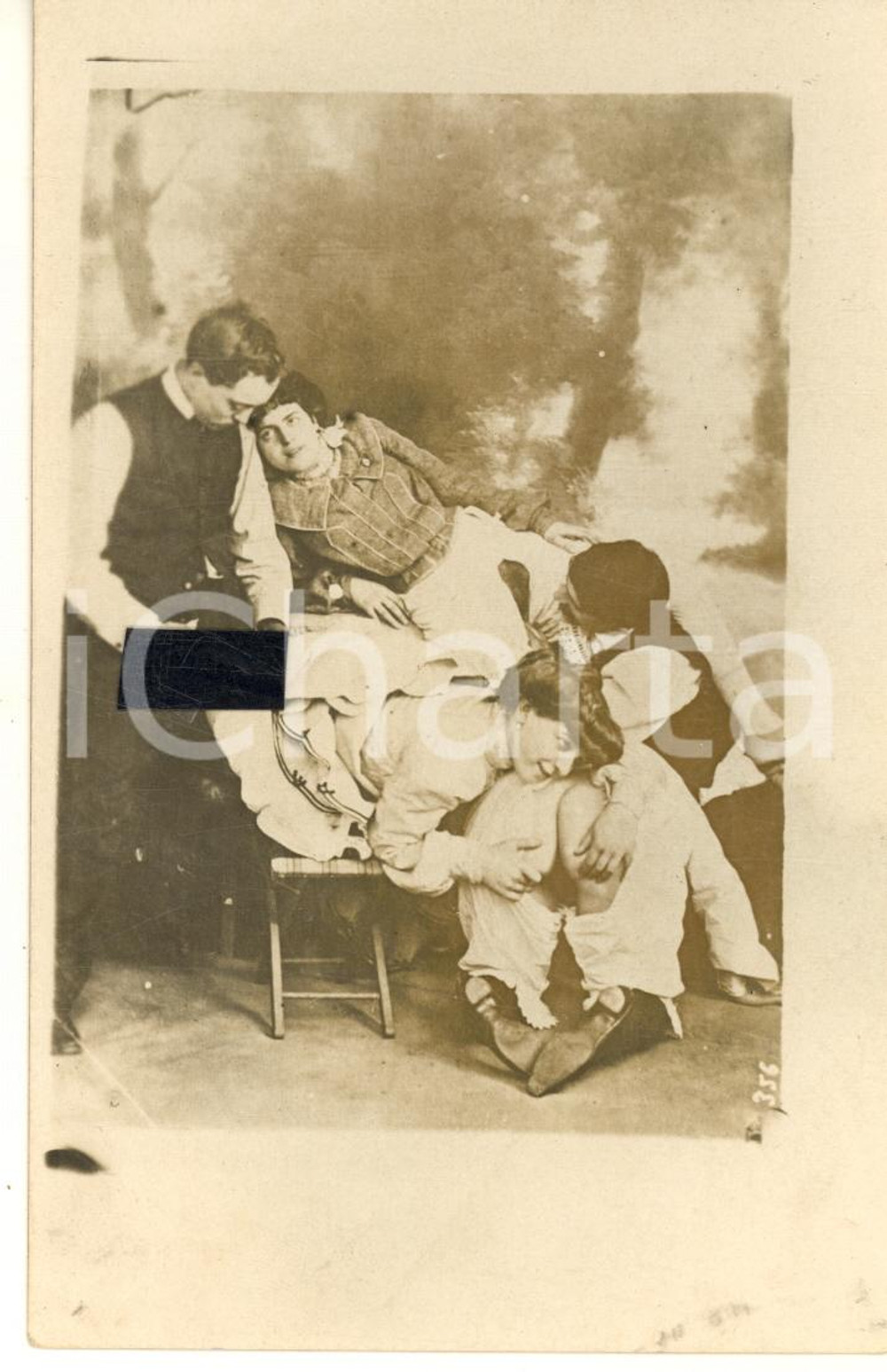 1910 ca VINTAGE EROTIC Groupe sex - 5 people - PORN Photo RPPC Fotografia originale d'epoca, in formato cartolina postale. GOOD/buono  Formato: 9x14 cm originale e autentica 1